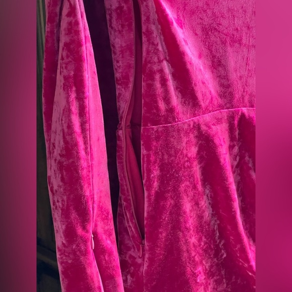 Ronny Kobo Pink Velvet Ryan Mini Party Dress Barbiecore - Picture 11 of 12